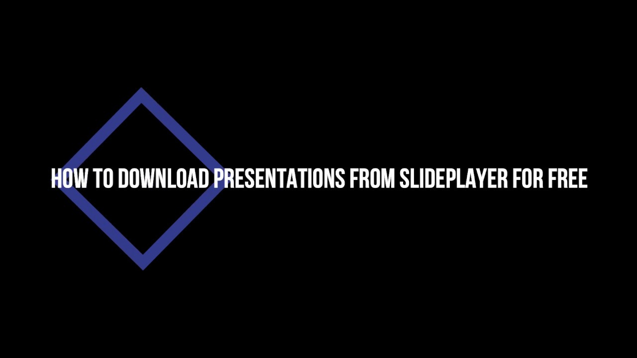 how to download a presentation from slideplayer