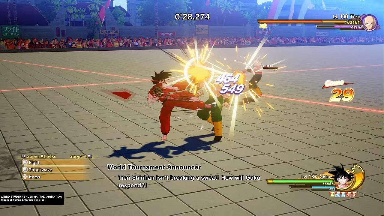 Goku vs. Tien Shinhan (Multi-Form)