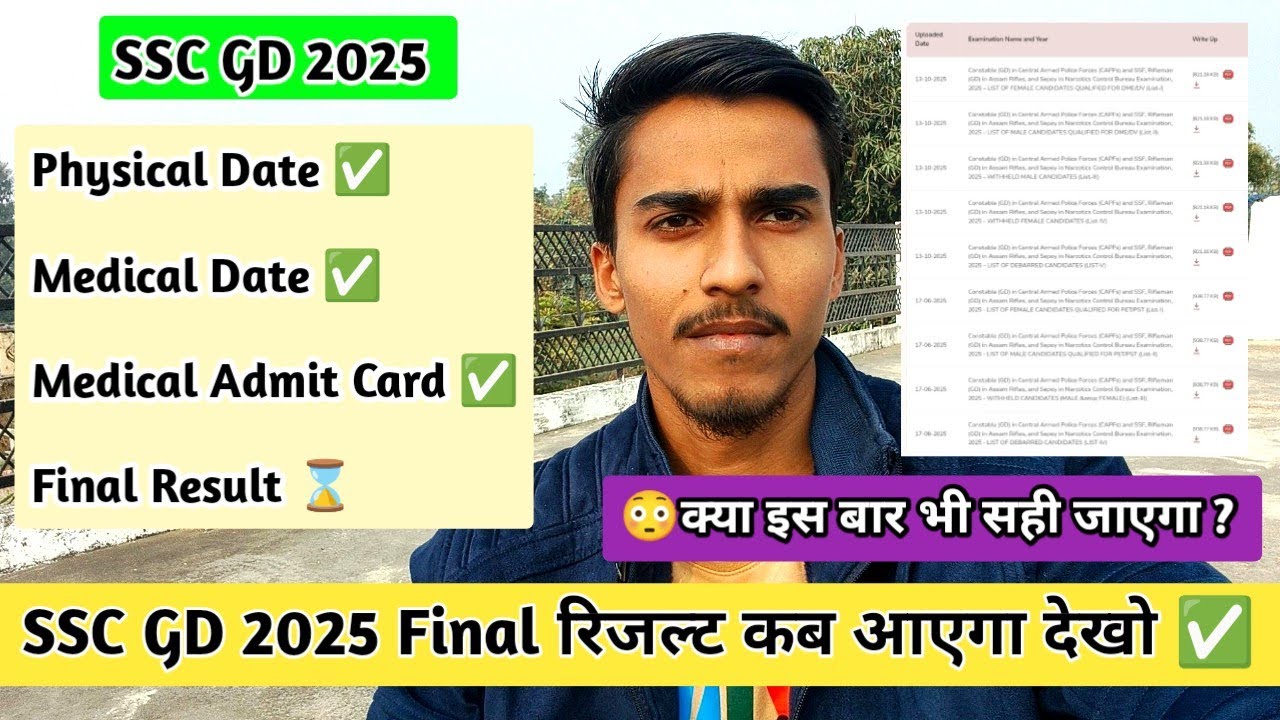 🔥SSC GD 2025 Final Result Date Out 💯 | SSC GD Result Date ✅ | Sushant Vlogs | 