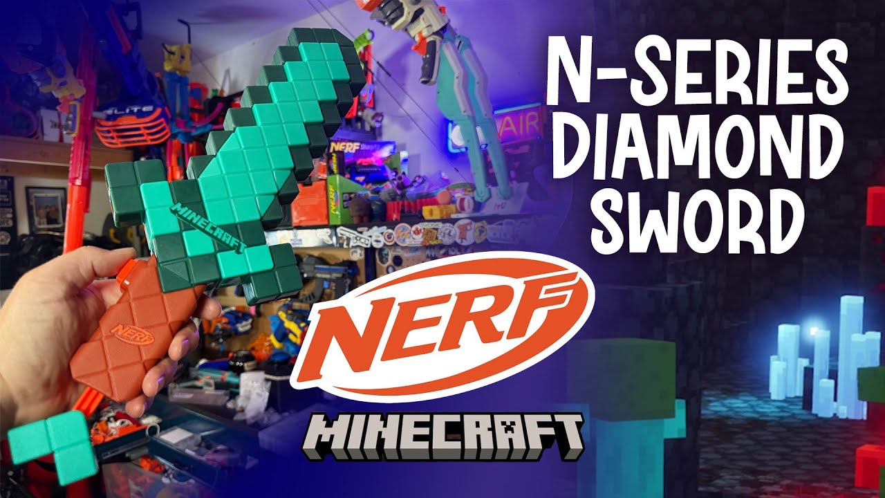 Real Life Minecraft Diamond Sword from Nerf N-Series! - YouTube
