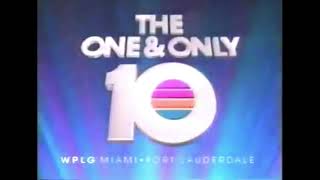 WPLG (ABC, Now Independent) Station ID 1990 'The One and Only Channel 10!'