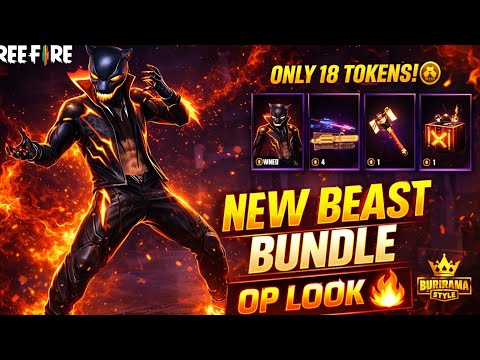 NEW BEAST BUNDLE OP LOOK🫅🫅#freefire#beast#bundle#brugenuxlive