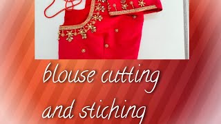 aari blouse cutting and stiching vedio 👍simple aari blouse
