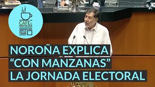 #CaféYNoticias | Noroña explica “con manzanas” cómo la oposición perdió en las elecciones