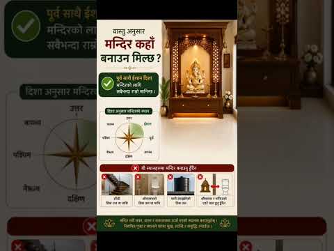 वास्तु अनुसार मन्दिर कहाँ बनाउने ? #gharkonaksa #vastuu #houseconstructioninnepal