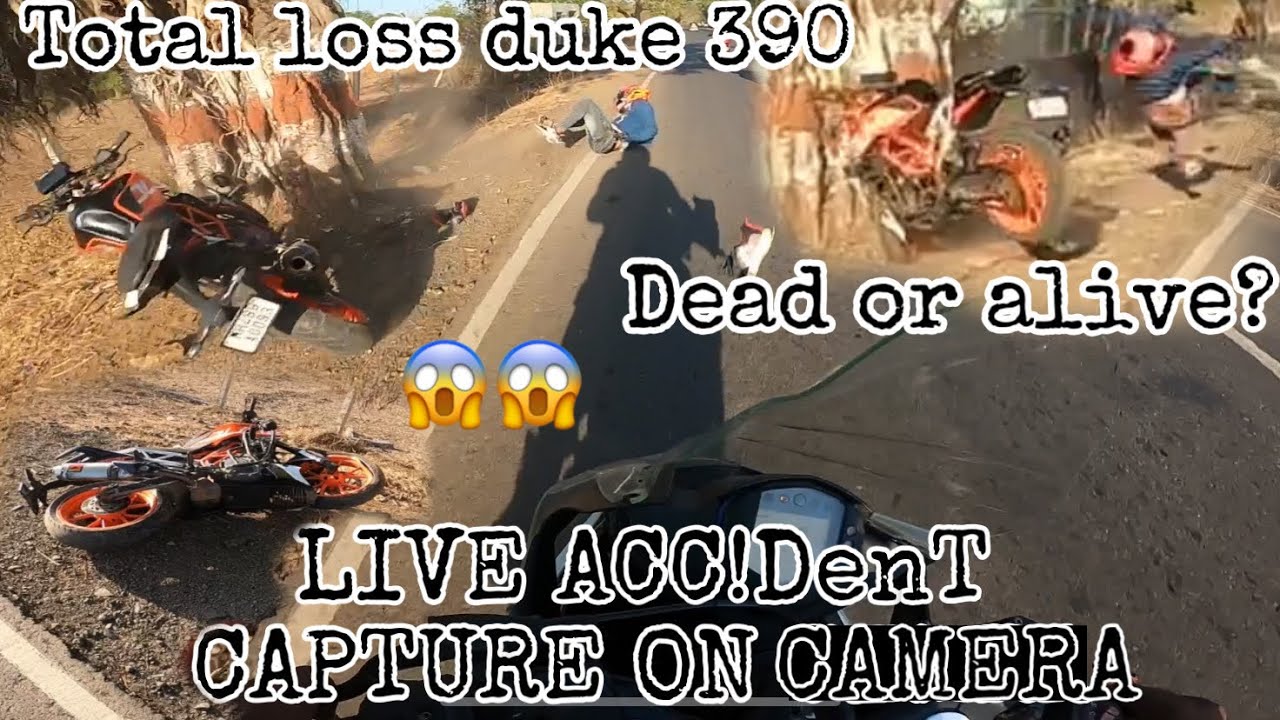 LIVE DANGEROUS KTM Duke 390 Worst Acc*dentCapture on GoPro in India