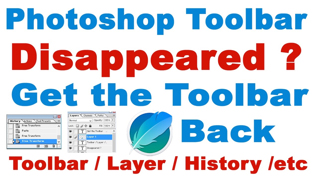 Photoshop Toolbar Layer History etc Disappeared How Do You Get 
