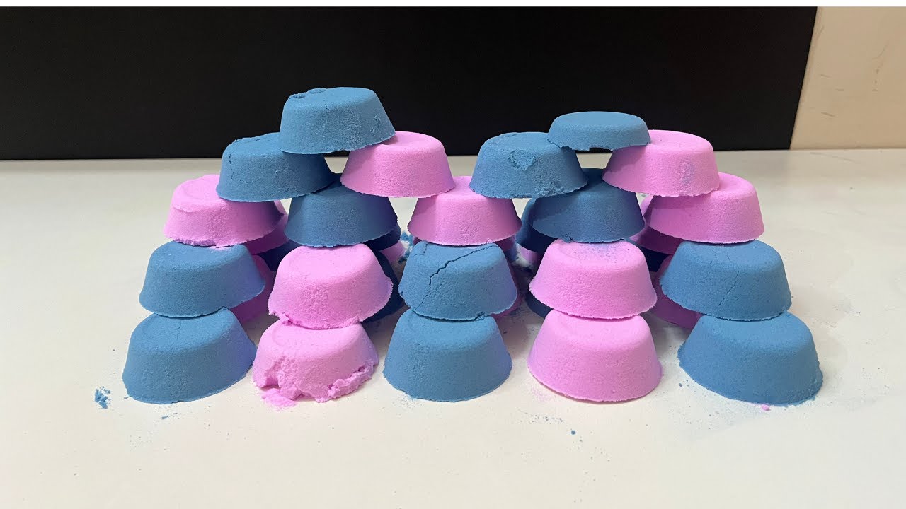 ASMR Baking Soda | Pink & Blue   #asmrbakingsoda  #bakingsoda  #asmrgymchalk