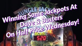 Winning Some Jackpots At Dave & Busters On Half Price Wednesday!