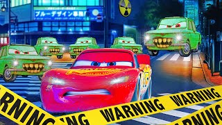 লাইটনিং ম্যাককুইন বনাম জম্বি অ্যাটাক ৫! BeamNG.drive-এ জম্বি পিক্সার গাড়ি! screenshot 4