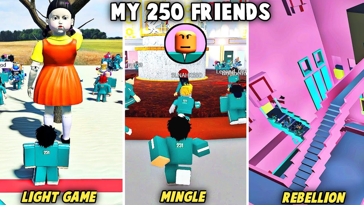 Squid Game but with NPCs - My 250 Friends (Season 2 Games) - Roblox