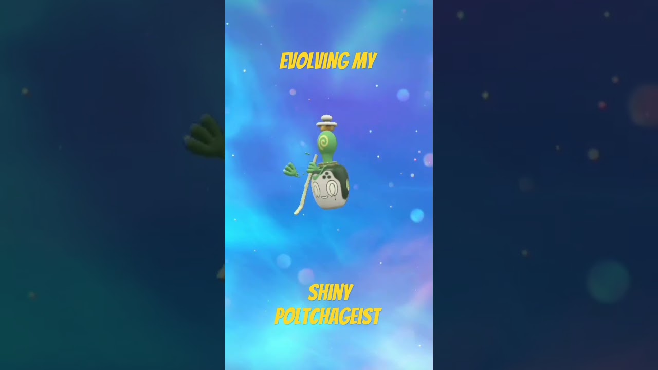 Evolving my shiny Poltchageist to Sinistcha! 