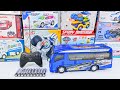 UNBOXING RC Travel Bus - Oke Gas, RC Transforming Police Robot Car, Hero Robot and Police Car
