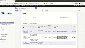 Import Purchase Order From CSV Odoo, Import Purchase Order From excel Odoo