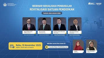 [WEBINAR] Revitalisasi Satuan Pendidikan dan Digitalisasi Pembelajaran Tahun Anggaran 2026