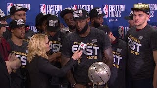 Cavaliers trophy presentation ceremony | 2018 nba eastern conference
finals cleveland vs boston celtics game 7 may ...