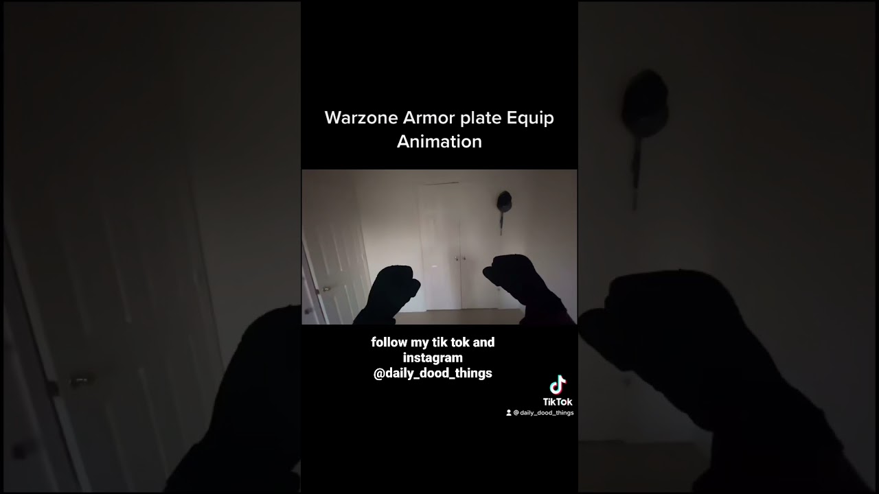 Warzone Armor plate equip animation in real life