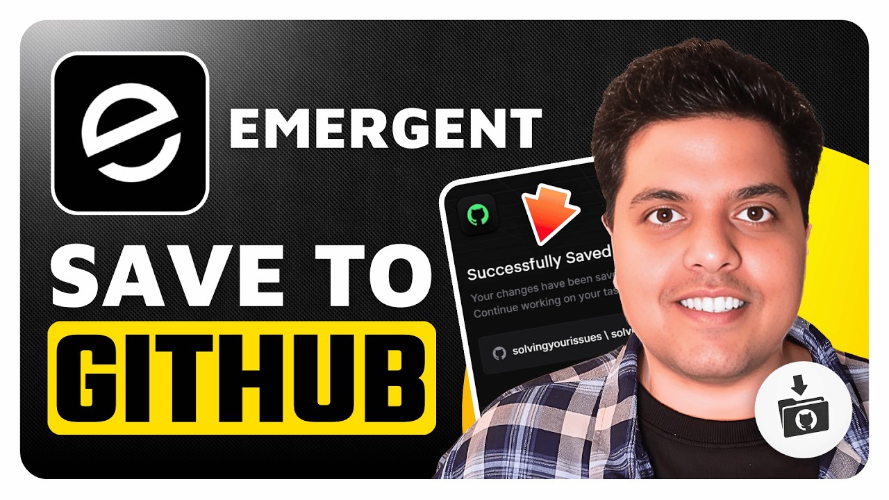 How To Save Project To GitHub on Emergent AI - YouTube