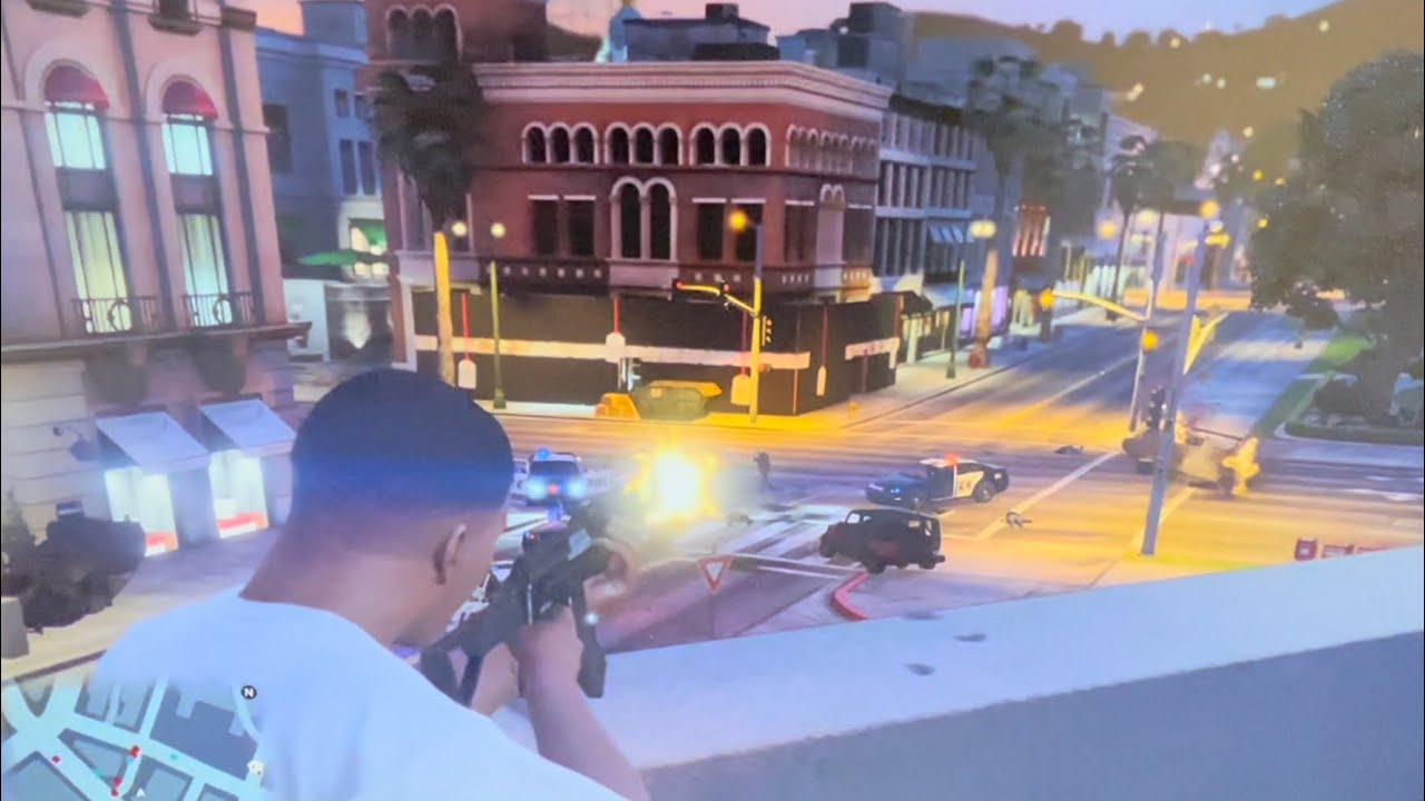 GTA V - Shootout With Police + 5 Star Police Chase + 5 Star Escape ...