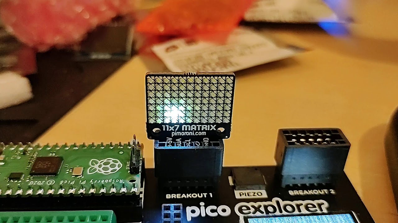 11x7 matrix with Circuit Python. Test 1 - YouTube