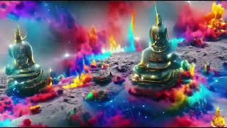 Floating Through A Buddhist Heaven - disco diffusion generative art 008 screenshot 1