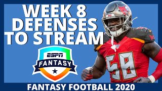 2020 Fantasy Football: Week 8 Defense Streams (D/ST Pickups)