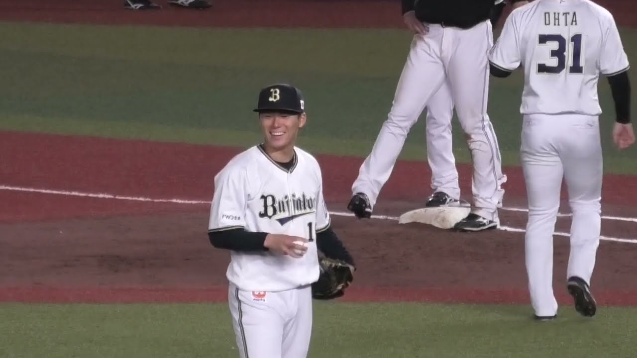 2023/04/14 佐々木朗希選手 vs. 山本由伸選手 初対決 4回表裏の投げ合い（茶谷健太選手 先制タイムリーヒット）