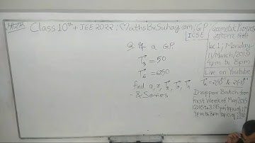 Class 10 ICSE GP Lec 1 Part 1 Geometric Progression Best Way
