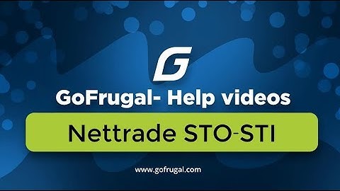 GoFrugal NetTrade Transactions - STO to STI