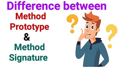 Difference between Method Prototype and Signature| Java ICSE and ISC 