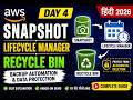 Day 4 AWS Snapshot Life cycle manager Recycle Bin