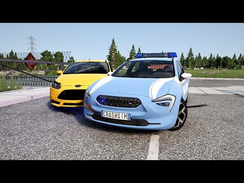 Epic Police Chase Crash & Fail Compilation #25 - BeamNG Drive - YouTube