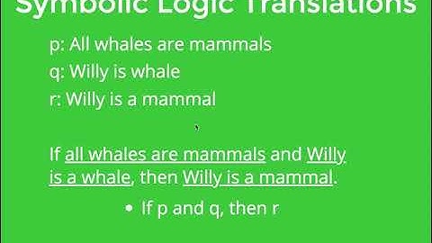 2.1.1 Symbolic Logic Translation