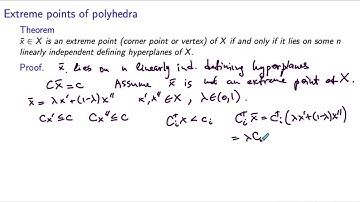 Extreme Points of Polyhedra