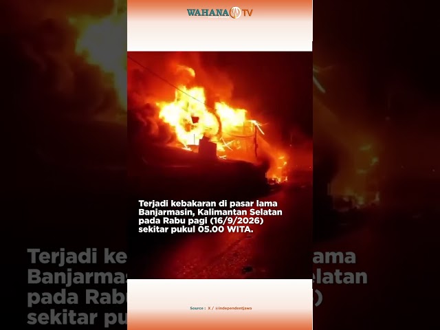 Terjadi kebakaran di pasar lama Banjarmasin, KalSel pada Rabu pagi sekitar pukul 05.00 WITA.