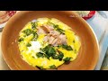 Omelette con Espinacas, Jamón y Queso/ Desayuno Completo 😉👍👌