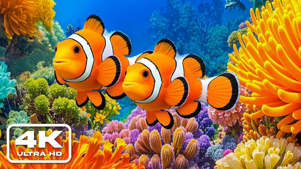 The Best 4K Aquarium 🐠 Explore the Stunning World of Sea Jellyfish & Beautiful Coral Reef Fish..#76