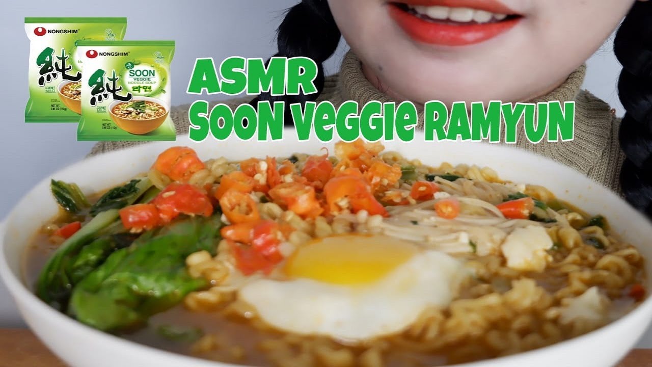 ASMR RAMEN SEHAT | NO MSG SOON VEGGIE RAMYUN | ASMR MUKBANG INDONESIA ...