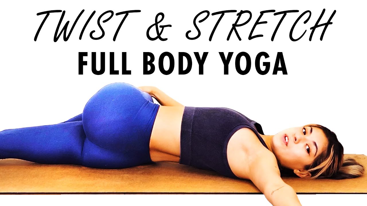 ⁣Full Body Yoga Stretches, Twist & Stretch, Release Muscle Soreness & Tension w/ Alex 🍑
