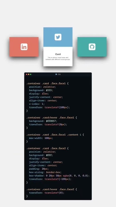 Social Media Card | HTML CSS JS - YouTube