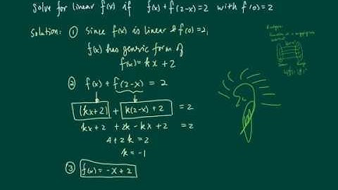 *Recursive Linear Function: Find f(x) if f(x) + f(2-x) =2, f(0)=2