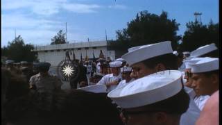 Information South Vietnam President Thieu leaves with officials and US President Nixon delive...HD Stock Footage News