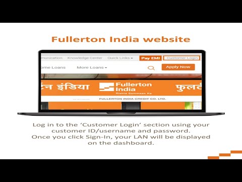 How to check LAN or Loan Account Number | Fullerton India