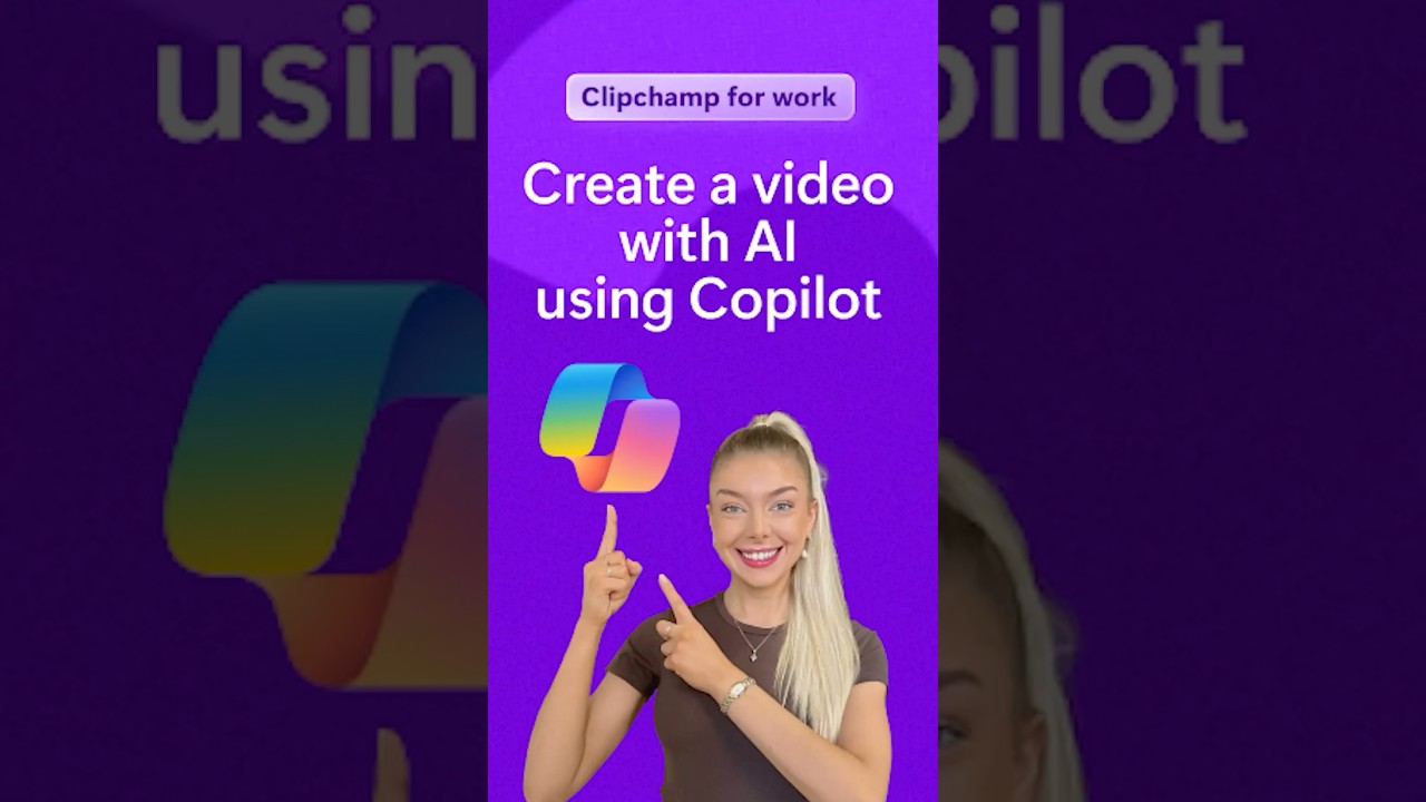 Create professional videos with AI, using Copilot and Clipchamp for work.