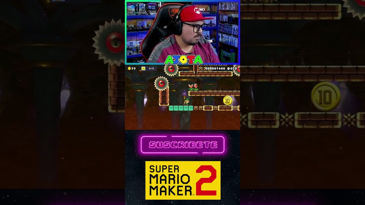 🏃 Speedrun con RECOLECCION de MONEDAS 🏃 #nintendo #supermariomaker2 #shorts #proplayer #speedrun