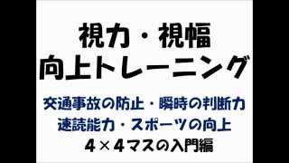 04視力・視幅向上トレーニング ４×４マスの入門編  交通事故の防止・瞬時の判断力・速読能力・スポーツの向上