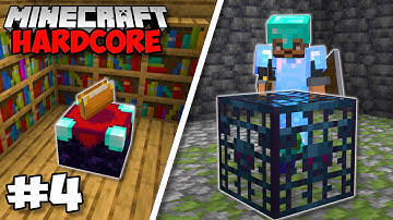The PERFECT Enchanting Setup & XP Farm! - Minecraft 1.18 Hardcore (#4)