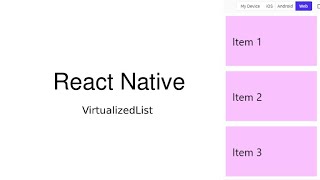 Reactnative-Component Virtualizedlist