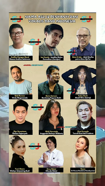 Download lagu VIRAL ! NAMA ASLI 12 PENYANYI / VOKALIS BAND INDONESIA #shorts