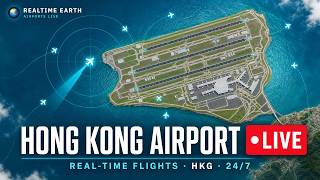 🔴 LIVE Hong Kong Airport 24/7 | Real-time Aircraft Map HKG / VHHH